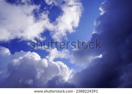 Blue sky and clouds, after the rain