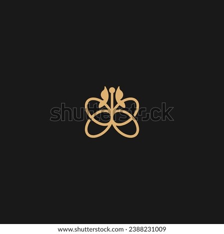 Butterfly logo design vector with Simple Minimalist exclusive design inspiration,
