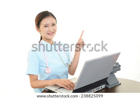 Smiling Asian female nurse