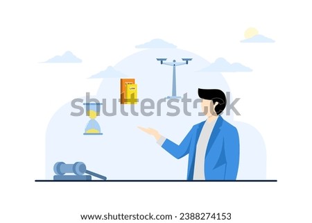 concept of law firm and legal services, legal documents, lawyer consultant, lawyer services, People seeking legal advice, Professional legal lawyer consultation, Consultant. vector illustration.