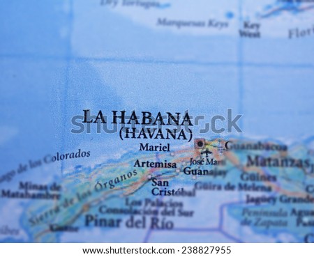 Havana map close up
