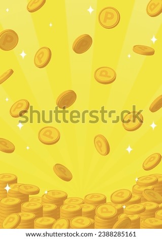 Vector background of lots of point coins Royalty-Free Stock Photo #2388285161