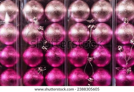 Christmas balls in the store. Christmas background