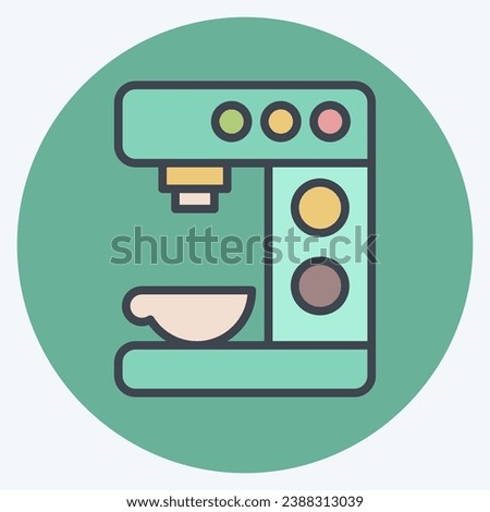 Icon Coffee Maker. related to Coffee symbol. color mate style. simple design editable. simple illustration