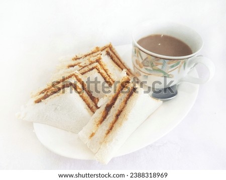 Breakfast: bread with chili paste