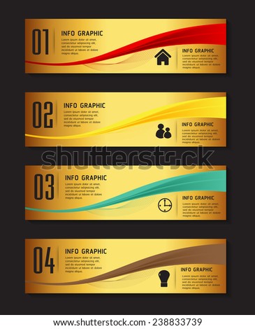 gold modern text box template for website computer graphic and internet, numbers. 