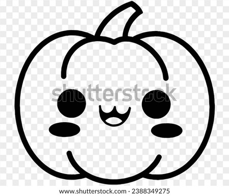 Cute pumpkin character isolated  on png for Thanksgiving  elements 