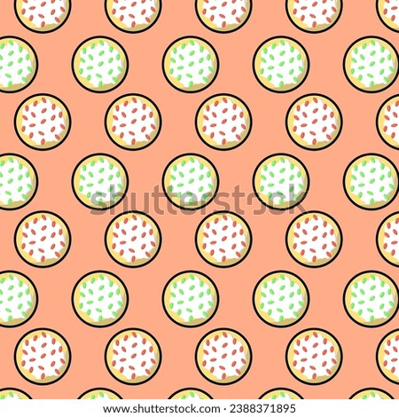 Christmas cookie patterns for wrapping paper