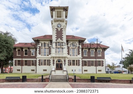 view to Lake Charles city hall, the cultural center, Louisiana, USA Royalty-Free Stock Photo #2388372371
