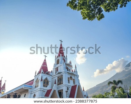 Catholic church building with a unique and distinctive architectural style, Reinha Rosari Cathedral Church, Larantuka, East Flores