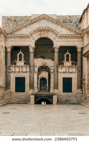 Peristil square at Diocletian palace in Split, Croatia. Royalty-Free Stock Photo #2388403791