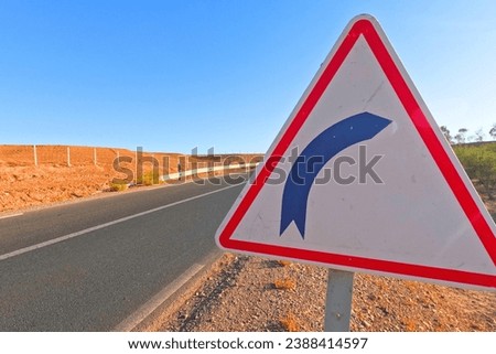 Triangle Right Turn Road Sign