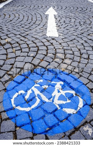 typical bike lane in germany - bavaria - photo