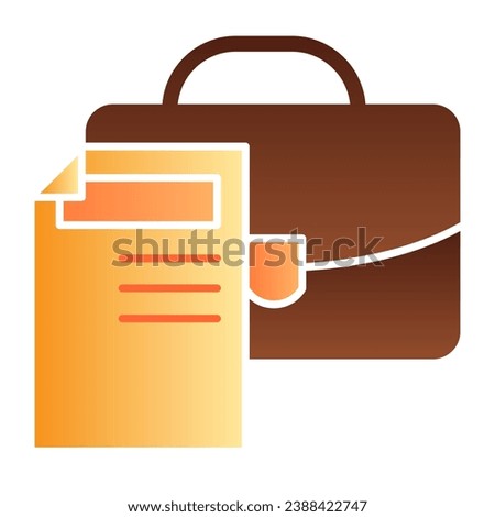 Office bag flat icon. Briefcase color icons in trendy flat style. Portfolio and document gradient style design, designed for web and app. Eps 10