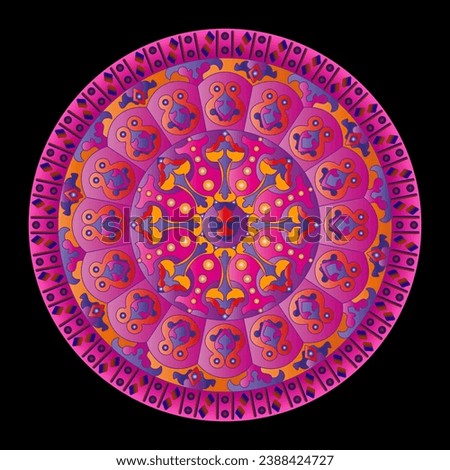 Mandala. Ethnic round ornament. Vector illustration.