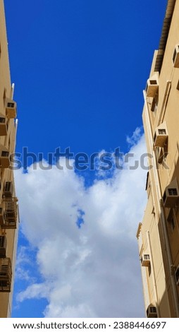Beautiful picture of white clouds in the blue sky