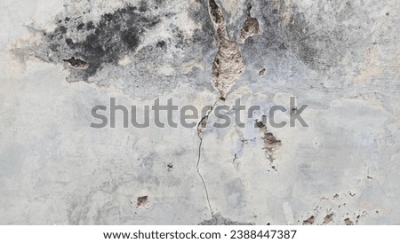 Crack gray cement walls create an artistic impression