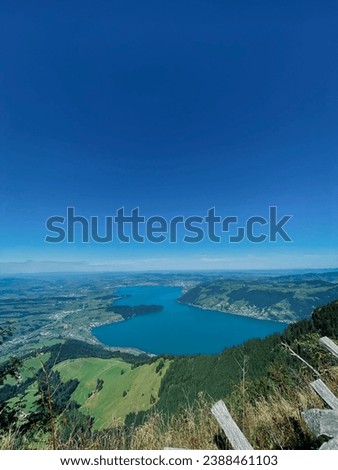 Beautiful lake view from Mount rigi, Switzerland