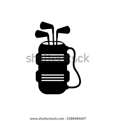 Golf bag with clubs icon in trendy flat style design. Vector graphic illustration. Suitable for website design, logo, app, and ui. EPS 10.