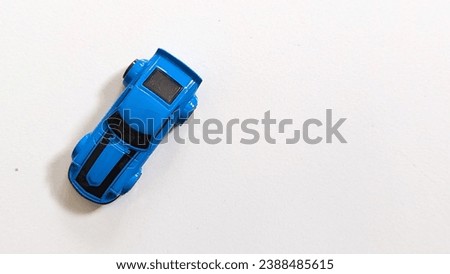 a blue car toys with white background