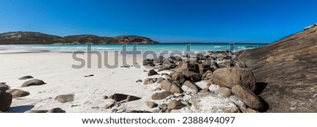 Hellfire Bay from the Western end of the beach. Cape le Grand national park, Esperance Western Australia. Royalty-Free Stock Photo #2388494097