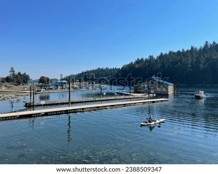 Pier at Departure Bay in Nanaimo on Vancouver Island, British Columbia, Canada Royalty-Free Stock Photo #2388509347
