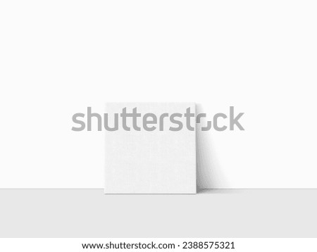 Empty stand canvas mockup, Empty canvas mockup in white background, Blank vertical canvas mockup
