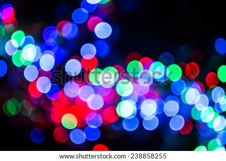 Abstract bokeh background with x;mas light effect