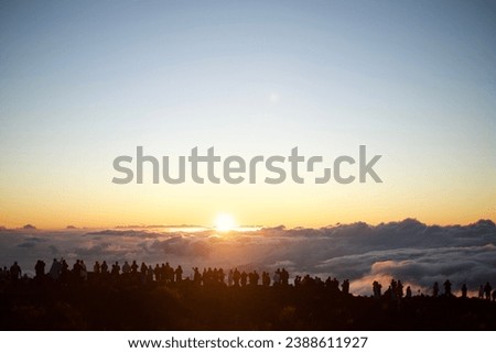 Haleakala National Park sunset above the sky Royalty-Free Stock Photo #2388611927