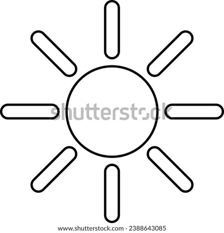 Sun, line icons related to farm, farming, gardening, agriculture