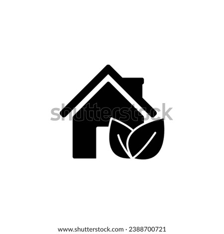 Eco house icon vector ecology home icon