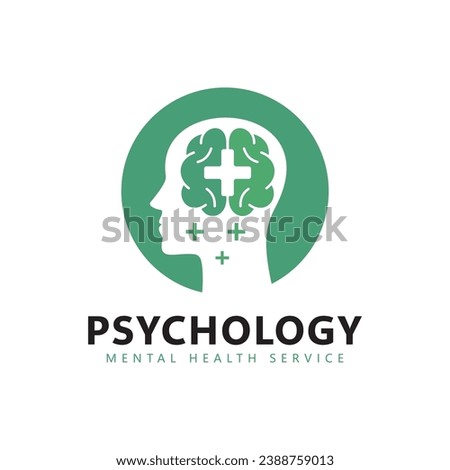 Mental health. Mind therapy psychology logo design.