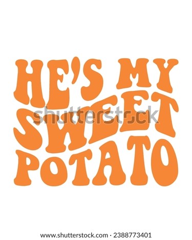 Thanksgiving clip art design for T-shirts and apparel, sweet potato i yam thanksgiving art on plain white background for postcard, icon, logo or badge