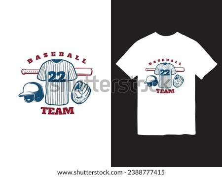 Baseball t-shirt design fully editable file