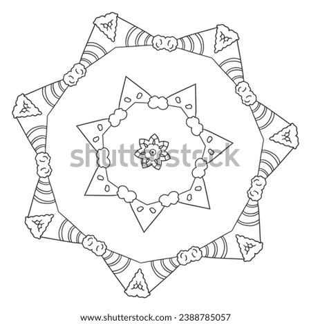 The Abstract Floral Mandala Illustration