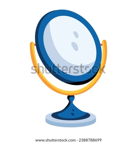 Vanity mirror flat style icon  Royalty-Free Stock Photo #2388788699