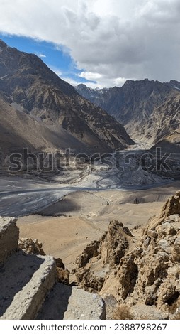 Local view and sign board of world highest post office, Hikkim Lahaul Spiti district, Kaza. Himachal Pradesh, India Oct 2023 Royalty-Free Stock Photo #2388798267