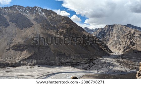 Local view and sign board of world highest post office, Hikkim Lahaul Spiti district, Kaza. Himachal Pradesh, India Oct 2023 Royalty-Free Stock Photo #2388798271