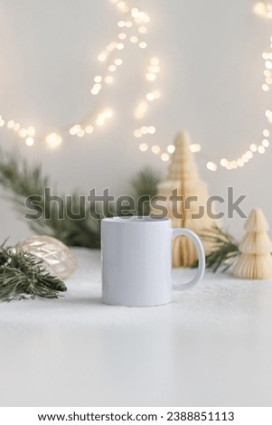Winter Mug Mockup, 11oz Coffee Mug Mockup, PSD Holiday Mockup, Modern Mug Mockup, Christmas Mug Template, Minimal Styled Stock