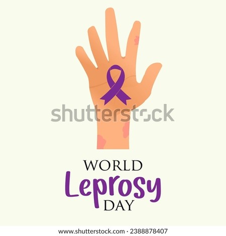 World Leprosy Day vector illustration. World Leprosy day with hand vector.