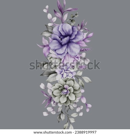 beautiful hand drawing floral bouquet