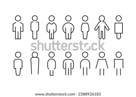 People icon set. group family human team community friends population collection of vector symbol in trendy flat style on white background. Web sings Editable stroke teamwork, co-workers, cooperation. Royalty-Free Stock Photo #2388926183