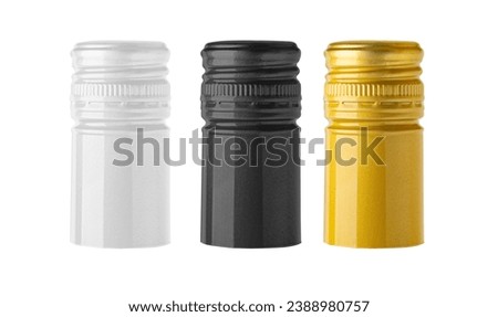 Colorful wine caps. Isolated on white background. With clipping path Royalty-Free Stock Photo #2388980757