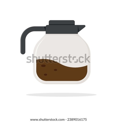 Glass Coffee Pot Icon Vector Design.