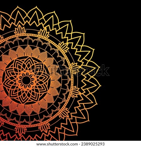 Circular pattern in form of mandala for Henna, Mehndi, tattoo, decoration. Decorative ornament in ethnic oriental style. T-shirt design.