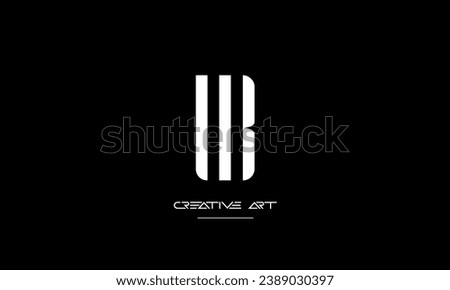 BW, WB, B, W abstract letters logo monogram Royalty-Free Stock Photo #2389030397