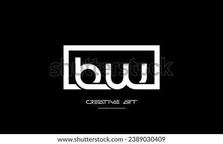 BW, WB, B, W abstract letters logo monogram Royalty-Free Stock Photo #2389030409