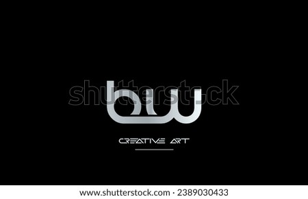 BW, WB, B, W abstract letters logo monogram Royalty-Free Stock Photo #2389030433