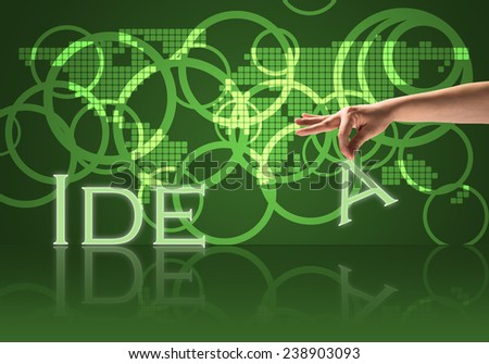 Close up of businessman hand picking character of work