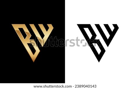 Triangle Letter B Logo Design Royalty-Free Stock Photo #2389040143